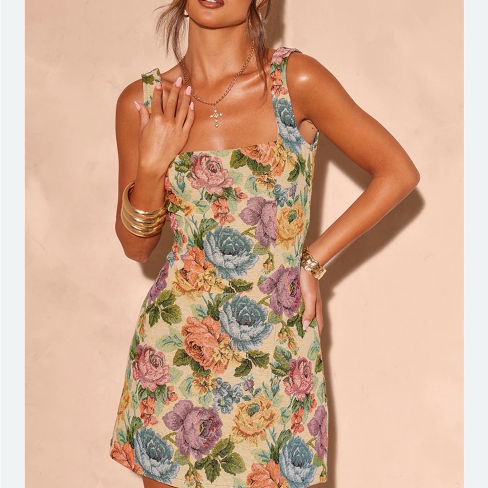 Prettylittlething Multicolor Floral Mini Dress